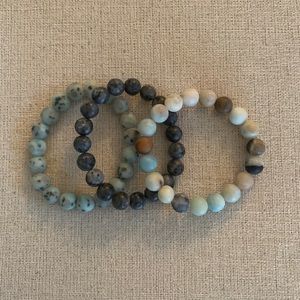 Stone Bracelet, Set of 3